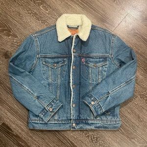 Levi’s Ex-Boyfriend Trucker Denim Sherpa Jacket